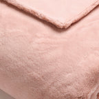 Plaid De Imitación De Piel - Rosa Claro - Liso