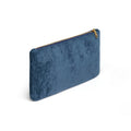 Pochette Piatta in Velluto a Coste - Blu - Tinta Unita