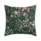 Set De 2 Fundas De Almohada De Raso De Algodón - Verde - Murmure Floral