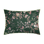 Set De 2 Fundas De Almohada De Raso De Algodón - Verde - Murmure Floral