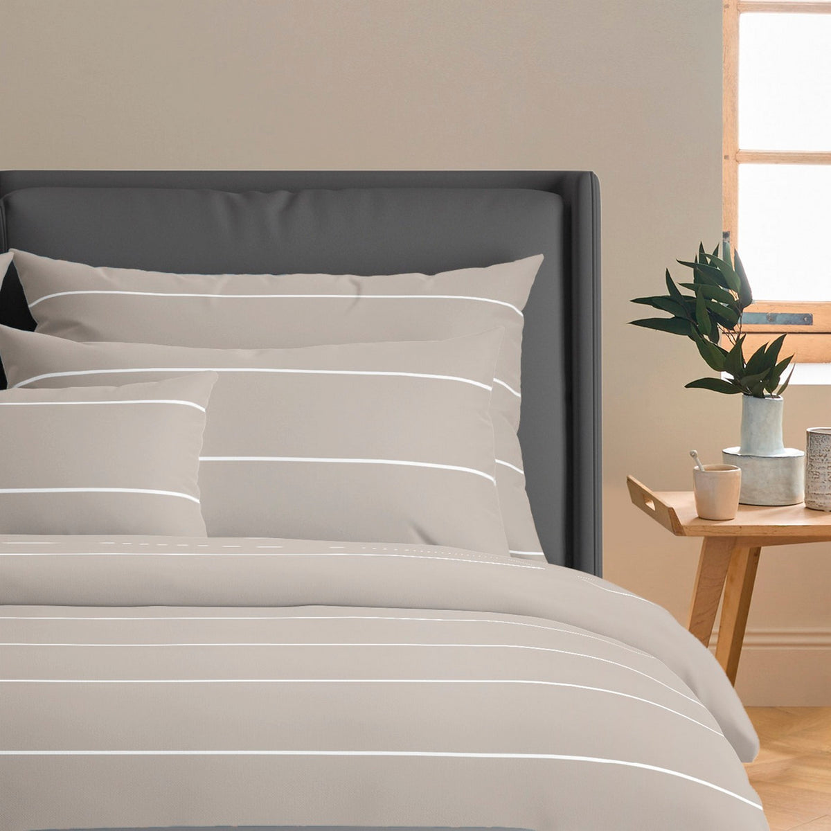 Funda Nórdica + Fundas De Almohada Satén De Algodón - Topo - Camille