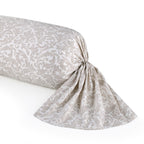 Funda De Almohadón De Satén De Algodón - Taupe - Damask Floralia