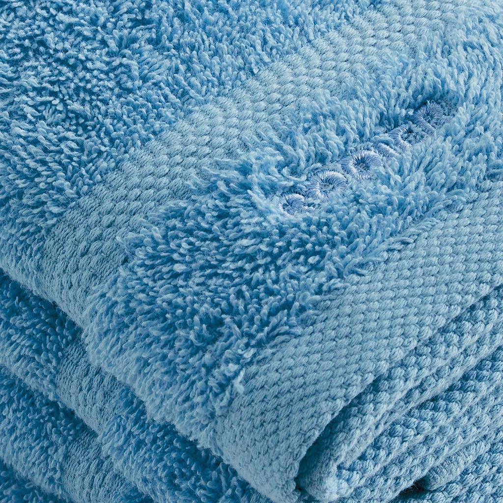 Set di 4 asciugamani per ospiti - Blu cielo - Onda
