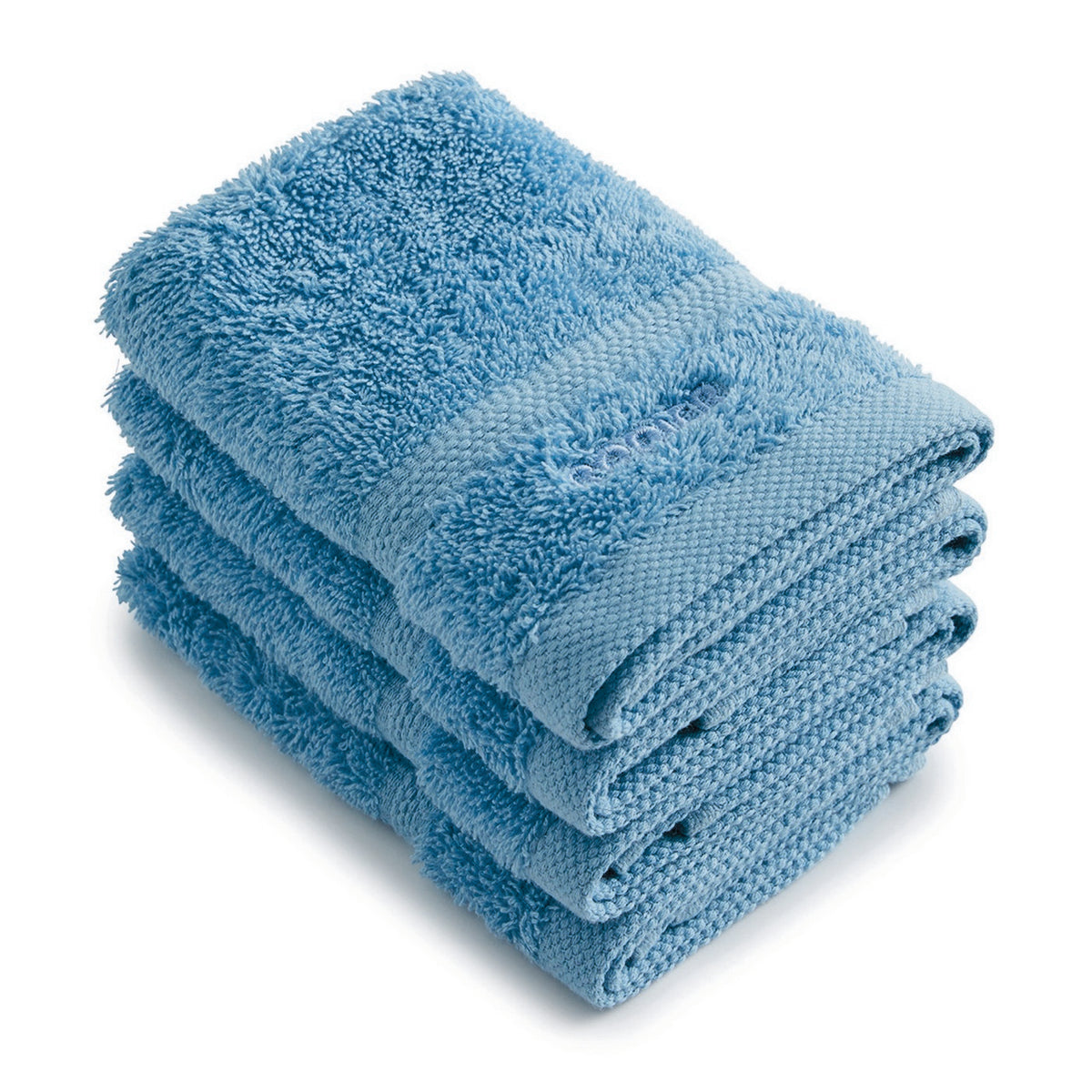 Set di 4 asciugamani per ospiti - Blu cielo - Onda