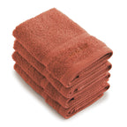 Set di 4 asciugamani per ospiti - Terracotta - Vague