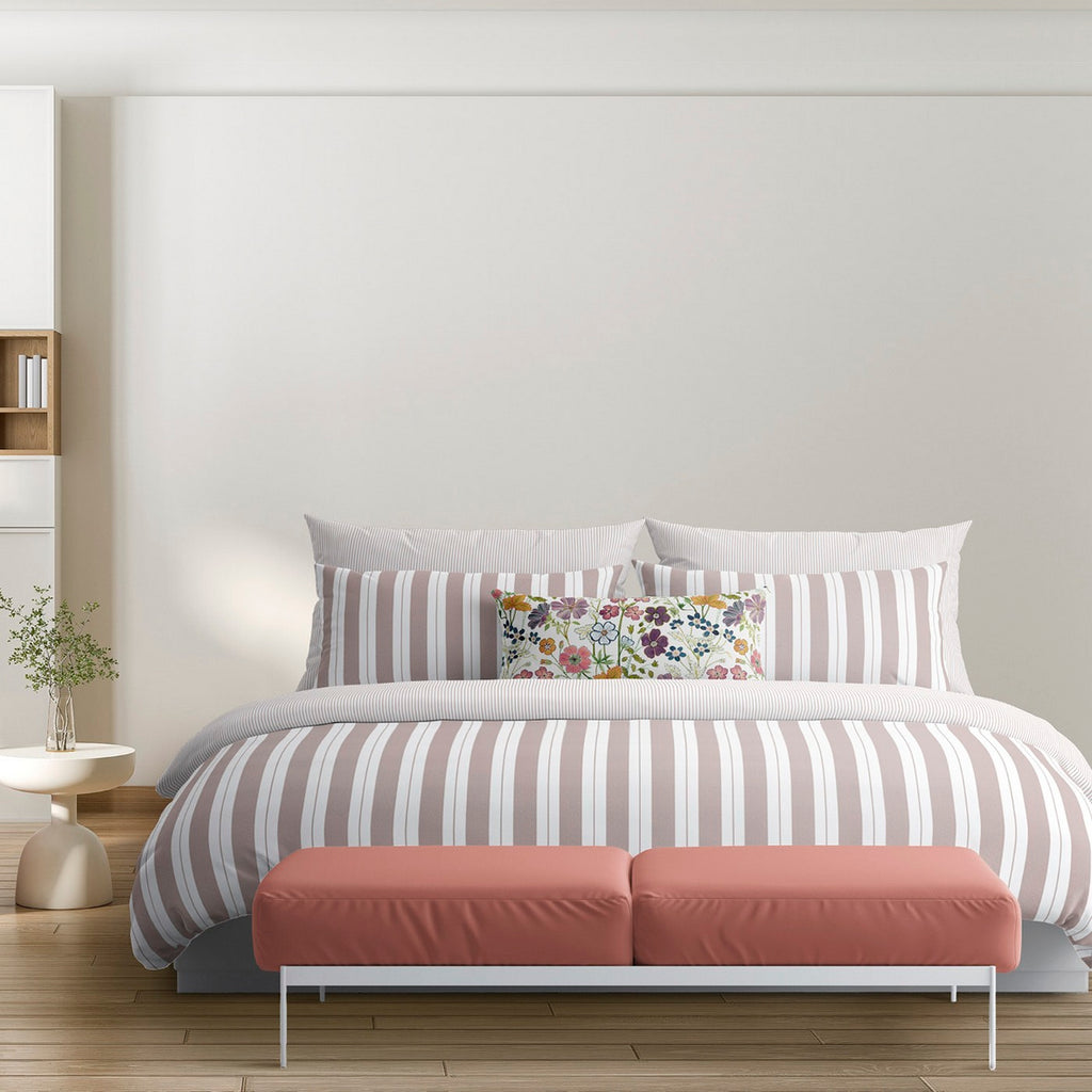 Set De 2 Fundas De Almohada De Raso De Algodón - Rosa Palo - Noémie