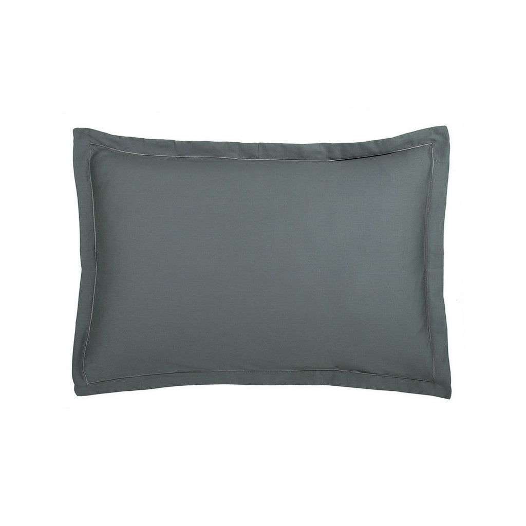 Set di 2 federe in raso di cotone - Grigio 02 - Tinta unita 1 Baratta