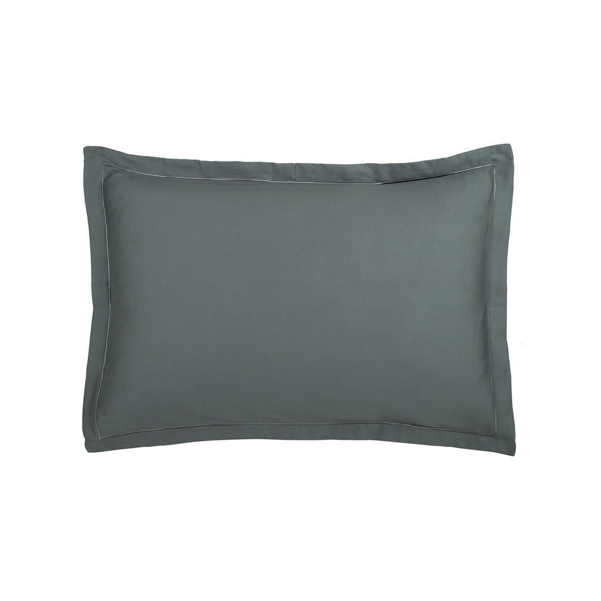 Set di 2 federe in raso di cotone - Grigio 02 - Tinta unita 1 Baratta