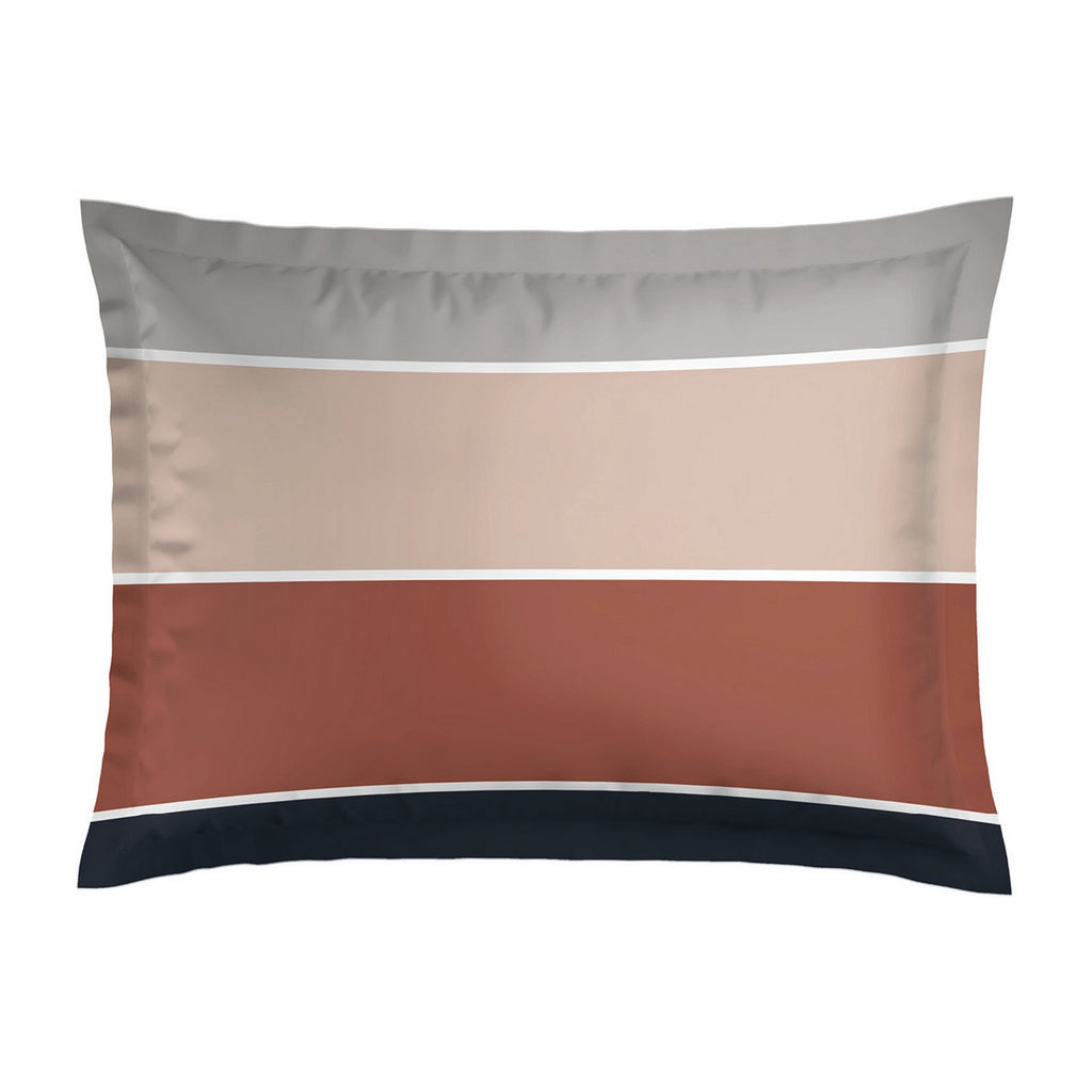 Federa in raso di cotone - Marrone - Nude naturale