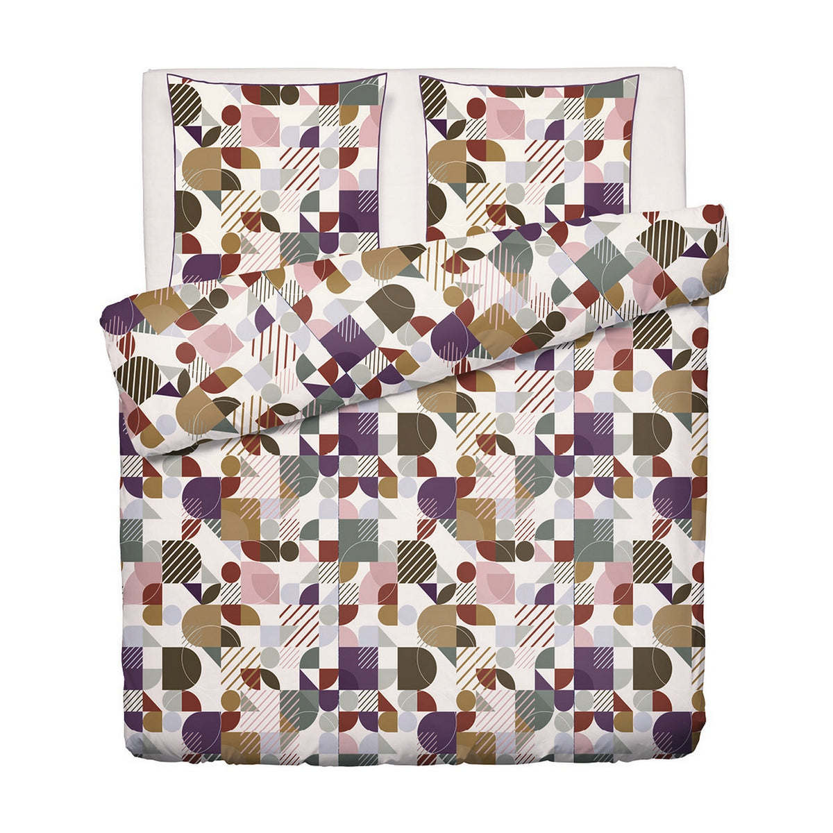 Funda Nórdica + Fundas Almohada Algodón Satén - Blanco - Modul'Art