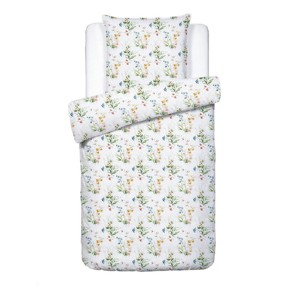 Funda Nórdica + Fundas Almohada Algodón Satén - Blanco - Belle De Nuit