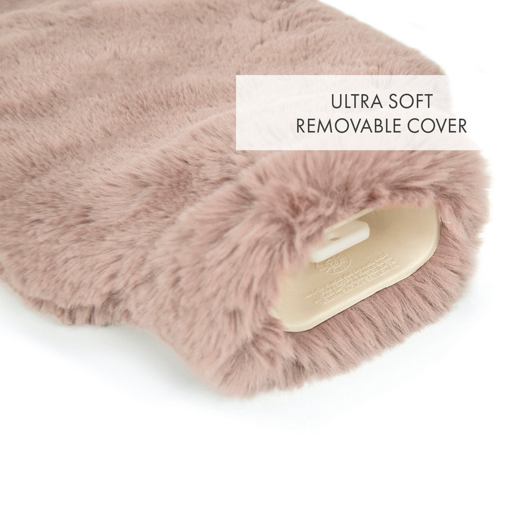 Bolsa De Agua Caliente Con Funda - Rosa Claro - Liso