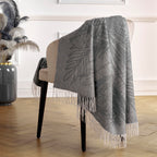 Plaid Tejido - Gris - Illusion Tropicale