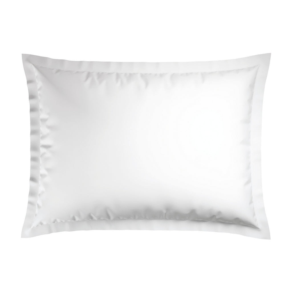 Set di 2 federe in raso di cotone - Bianco / Bianco - Nice