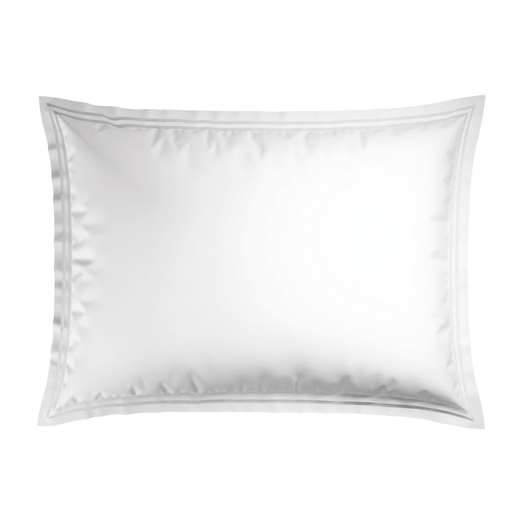 Set di 2 federe in raso di cotone - Bianco / Bianco - Nice