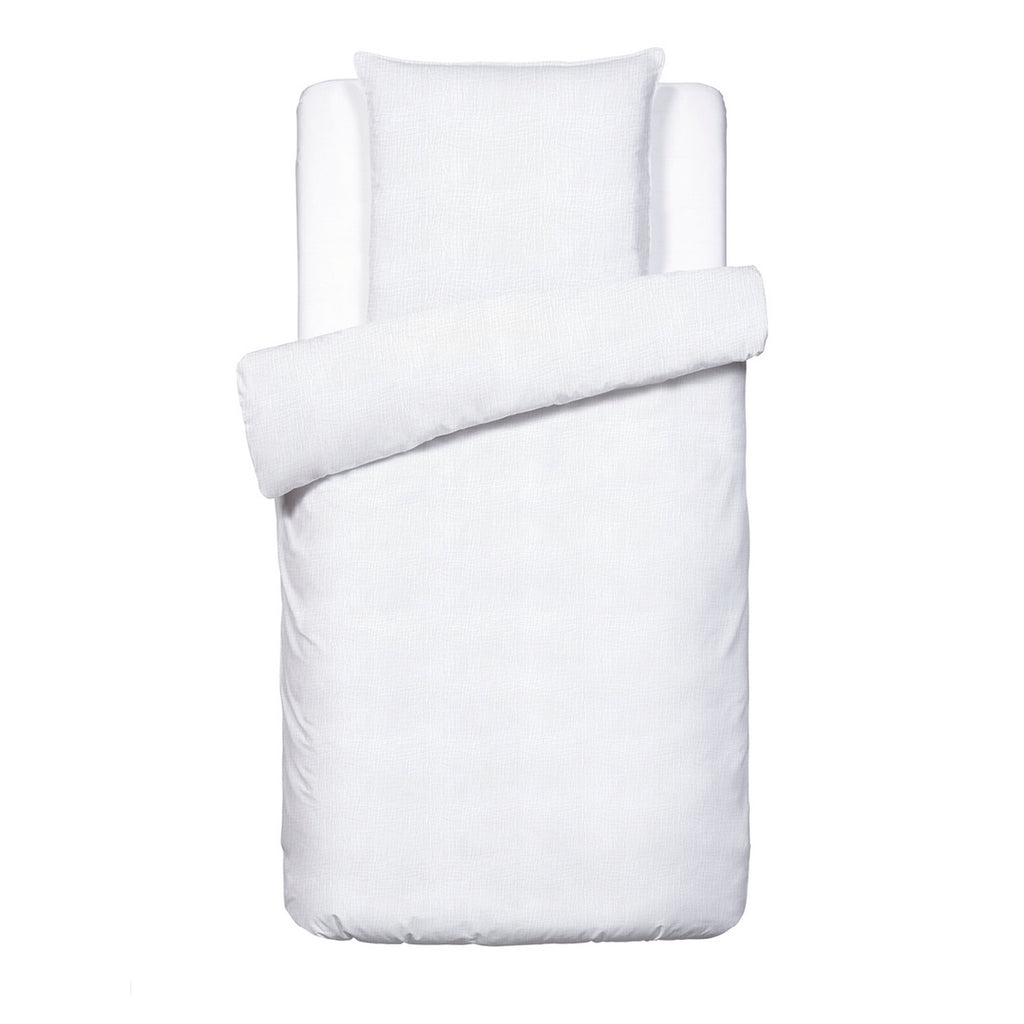 Funda Nórdica + Fundas De Almohada Gasa De Algodón - Blanco 02 - Liso