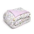 Trapunta Con Nappe - Bianco / Viola - Fiori Selvatici