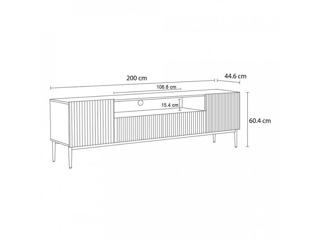 Kasha - Mueble de TV con nicho - Patas doradas