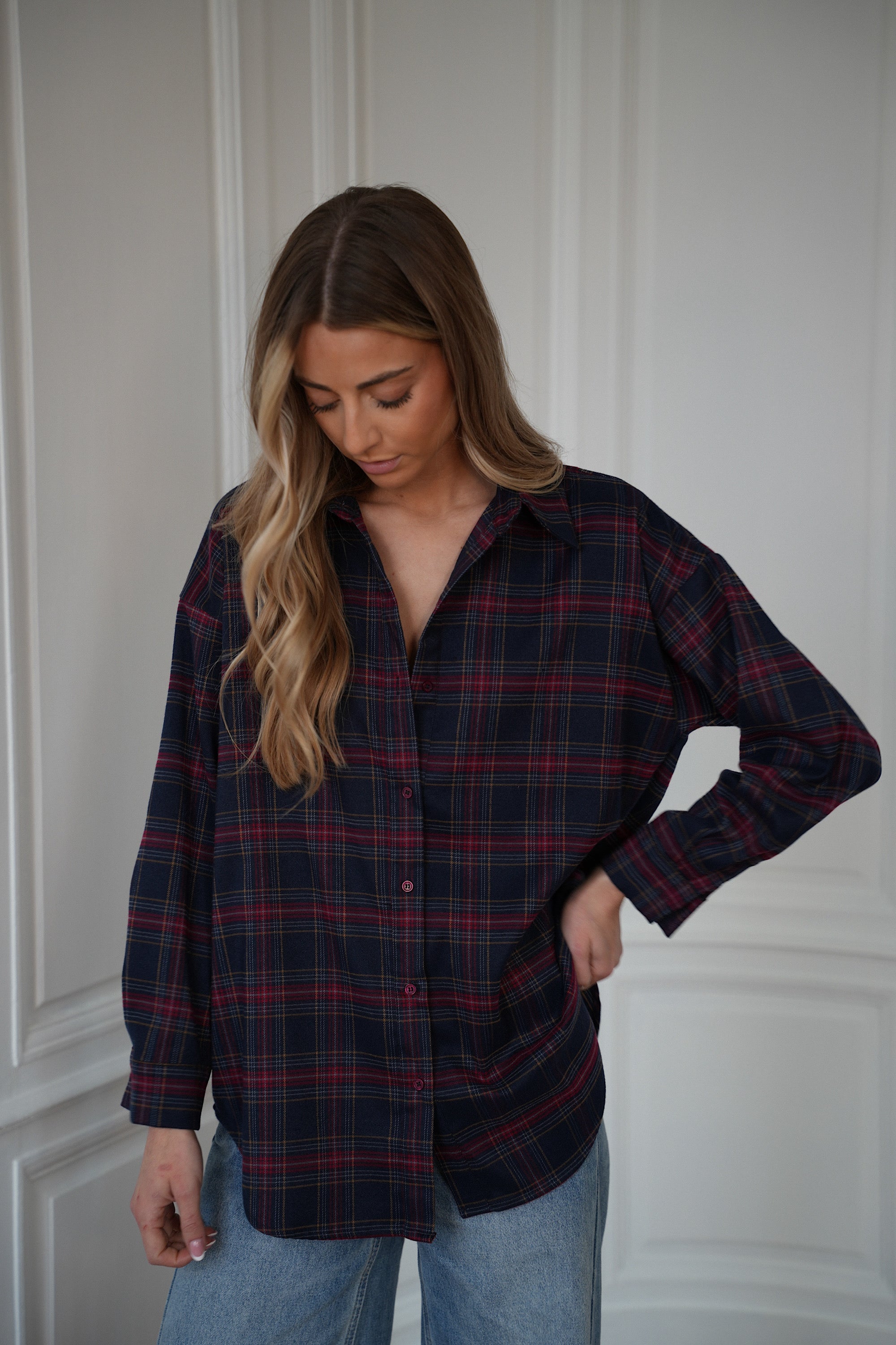 Chemise À Carreaux Amanda - Bordeaux