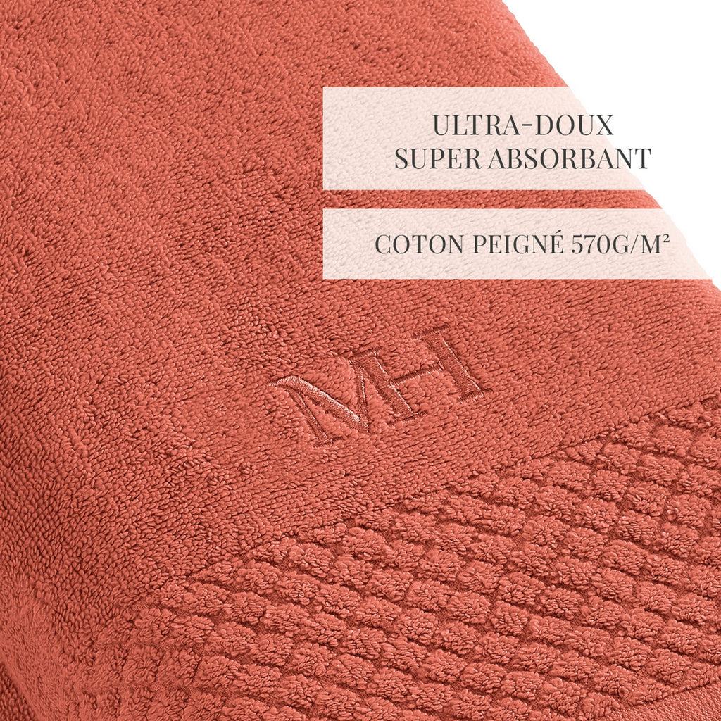 Eden - Set De 2 Draps De Bain - Terracotta
