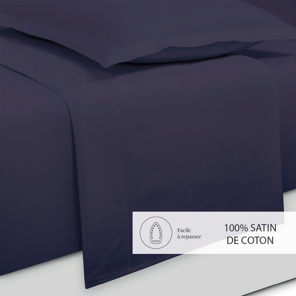 Plain - Sheet Set - Cotton Sateen - Blue 04