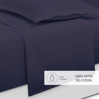 Plain - Sheet Set - Cotton Sateen - Blue 04