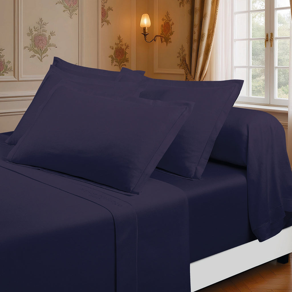 Plain - Sheet Set - Cotton Sateen - Blue 04