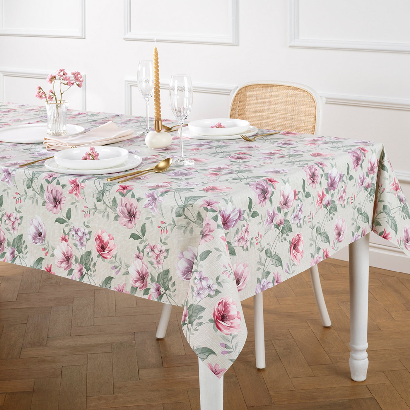 Eclosion De Fleurs - Nappe - Gris