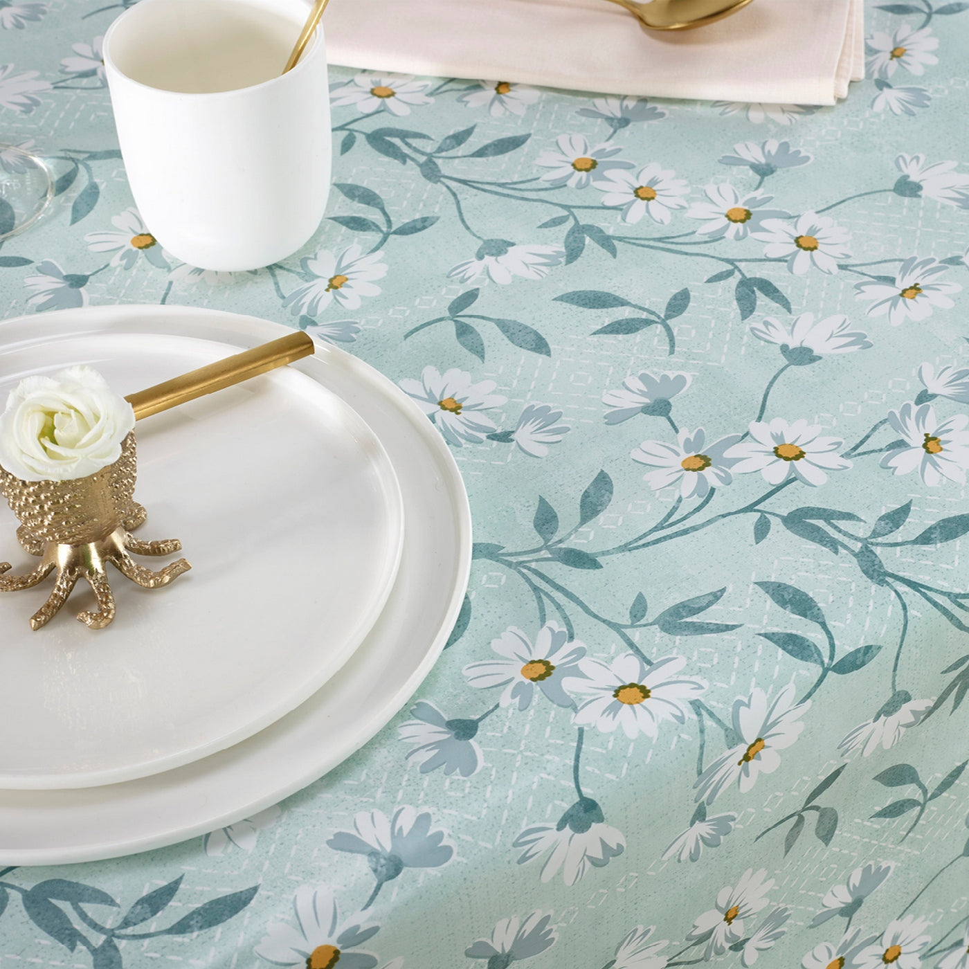 Innocence Florale - Nappe - Vert Clair