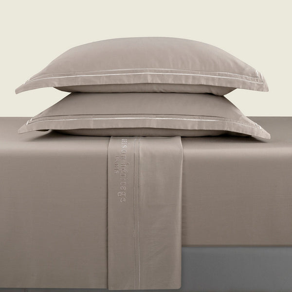 Paris - Sheet Set - Cotton Sateen - Taupe / Taupe