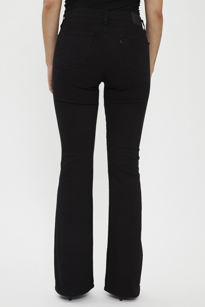 Levi'S 725 Flared Jeans Black Size W29L34 | Wide Pants Outlet | Women | Black