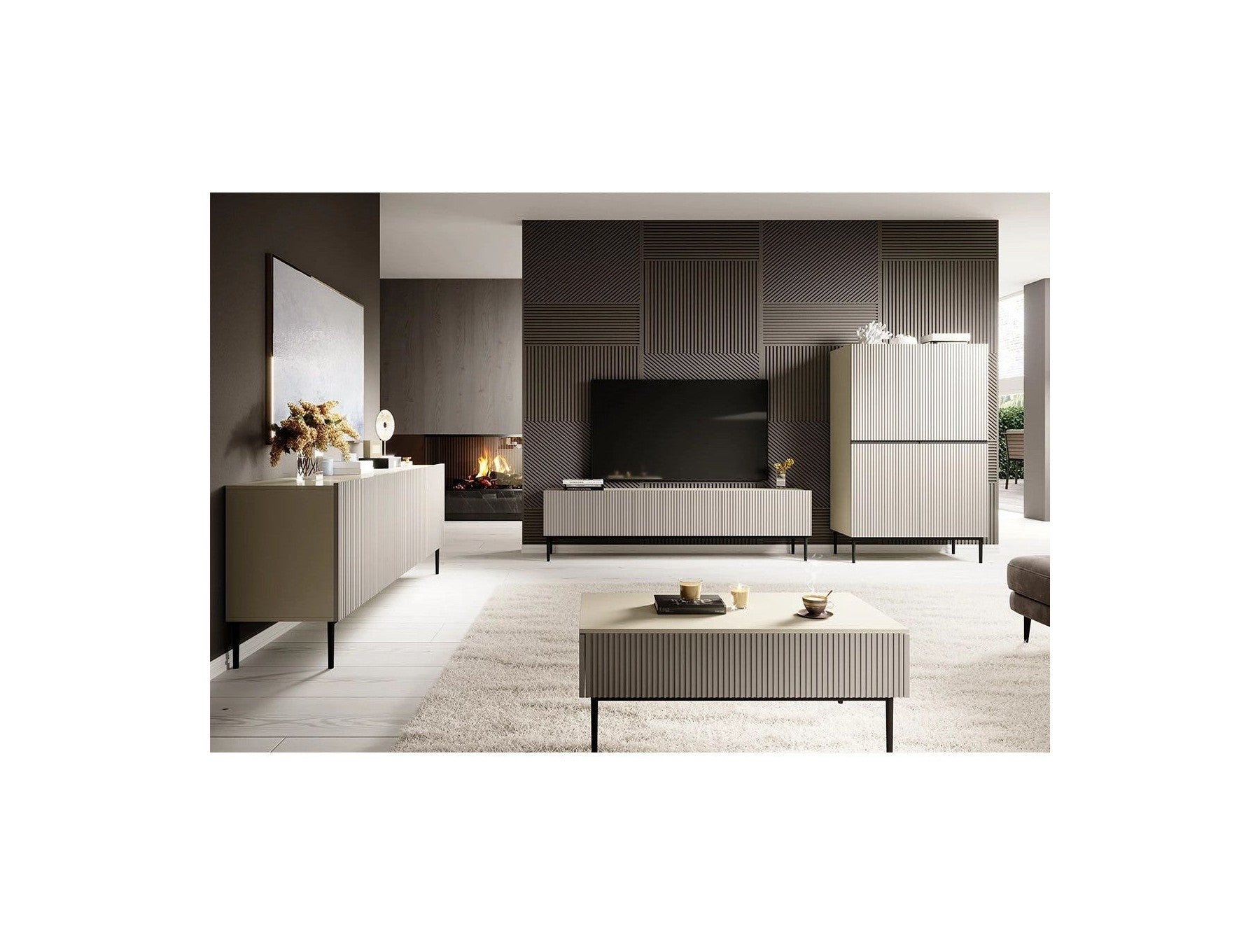 Kasha - Buffet 4 Portes - Pieds Noir