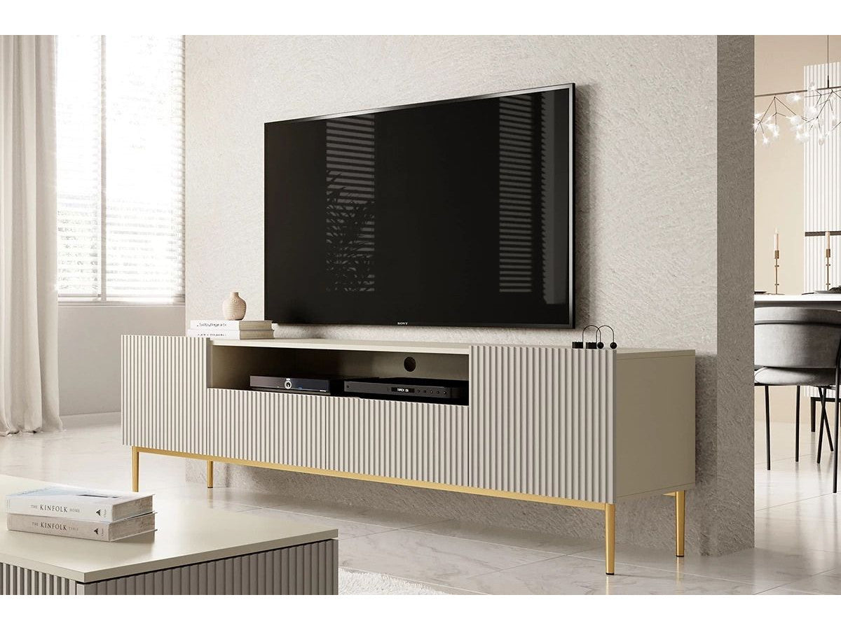 Kasha - Mueble de TV con nicho - Patas doradas