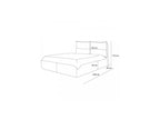 Garance - Ottoman Bed with Pillow-Effect Headboard