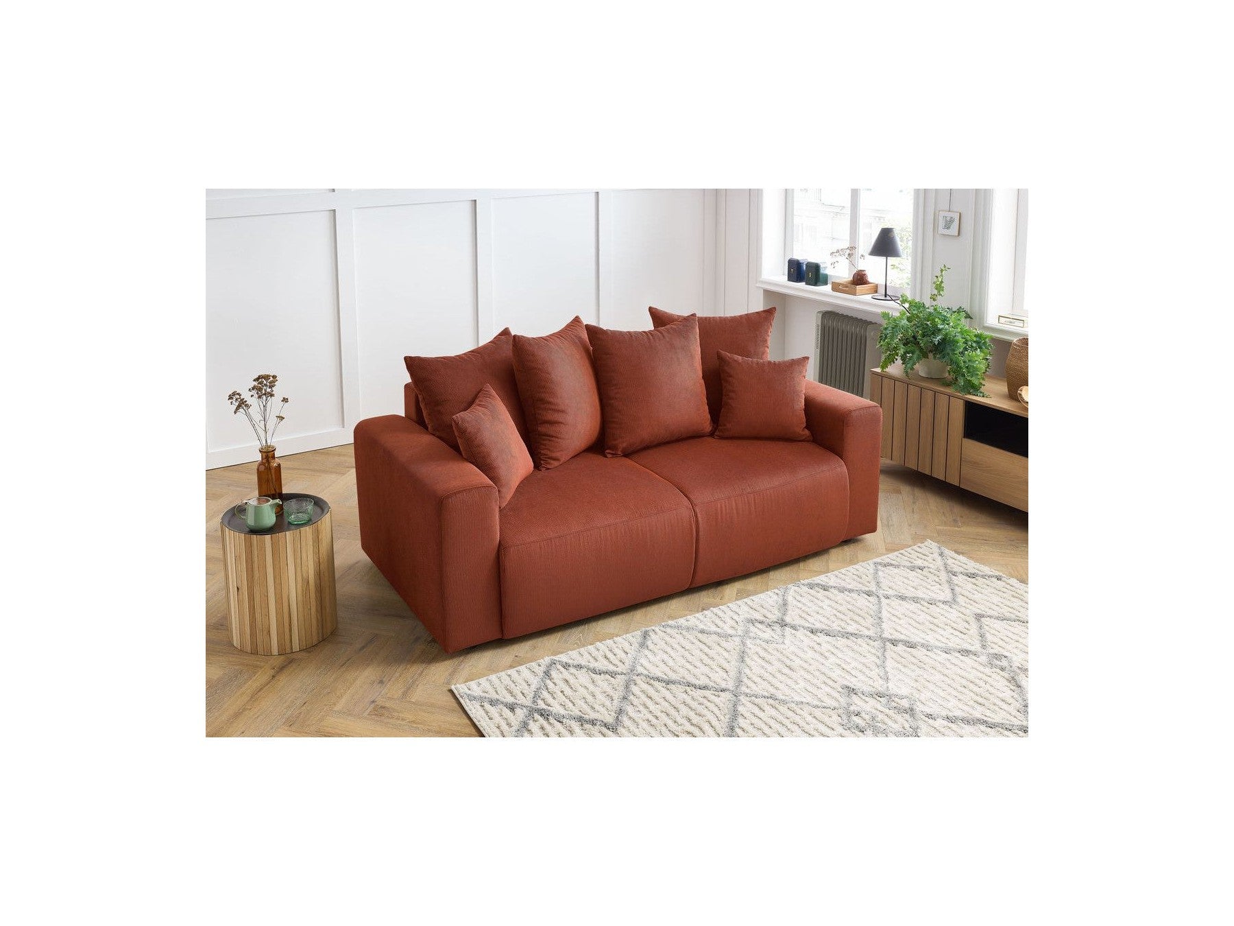 Envy - Fixed 2-Seater Straight Sofa - Corduroy