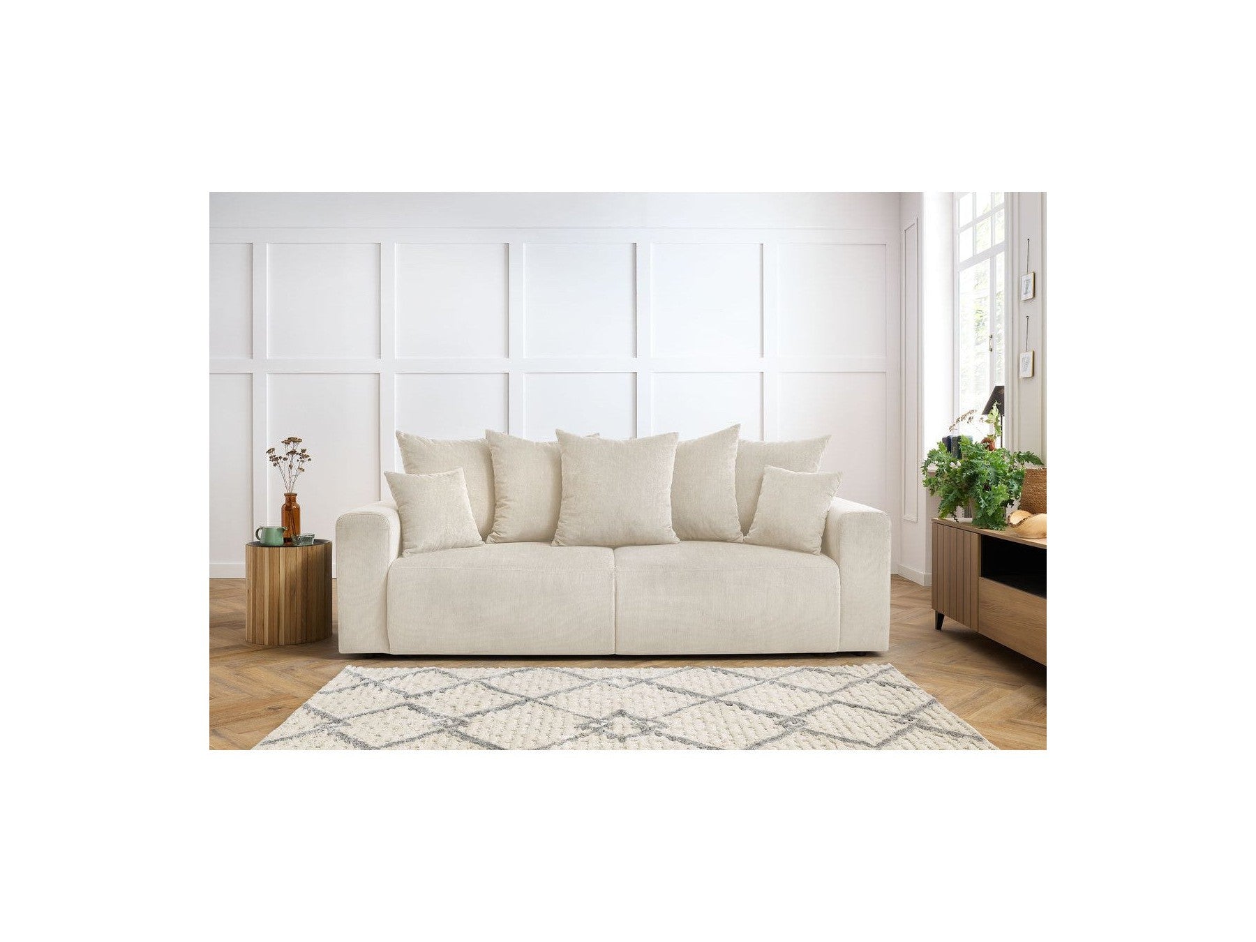 Envy - Fixed Straight 3-Seater Sofa - Corduroy