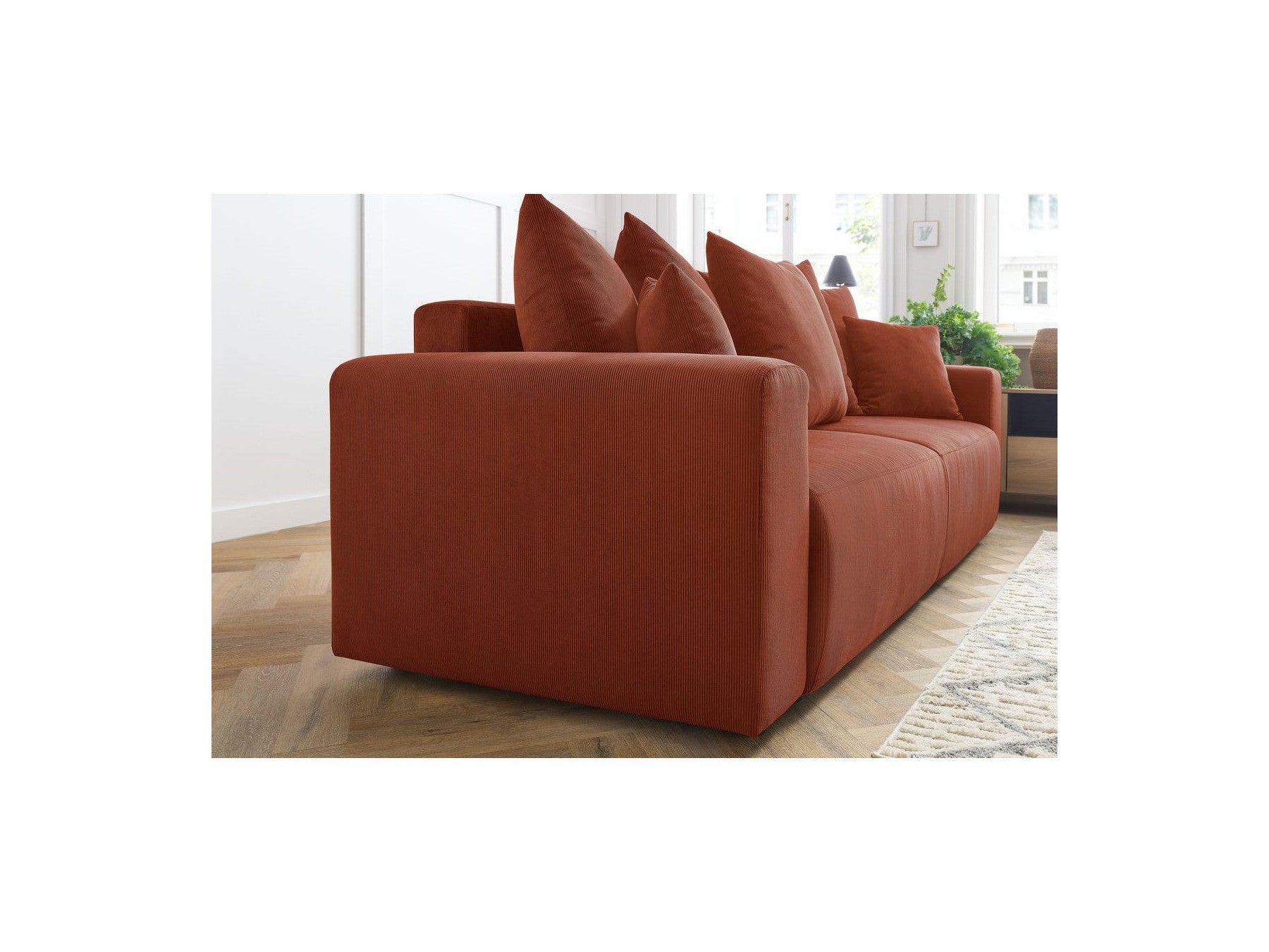 Envy - Fixed Straight 3-Seater Sofa - Corduroy