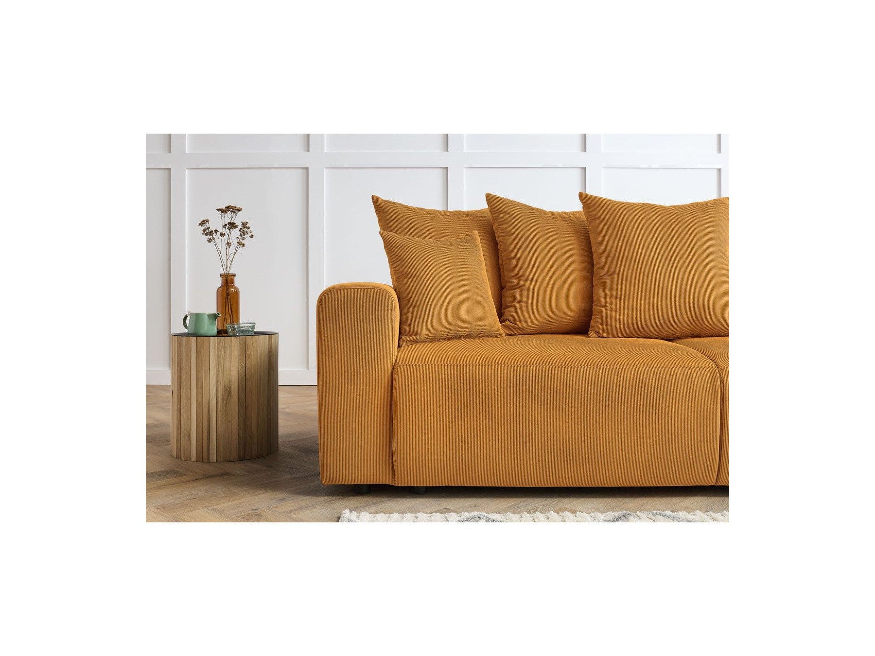 Envy - Fixed Straight 3-Seater Sofa - Corduroy