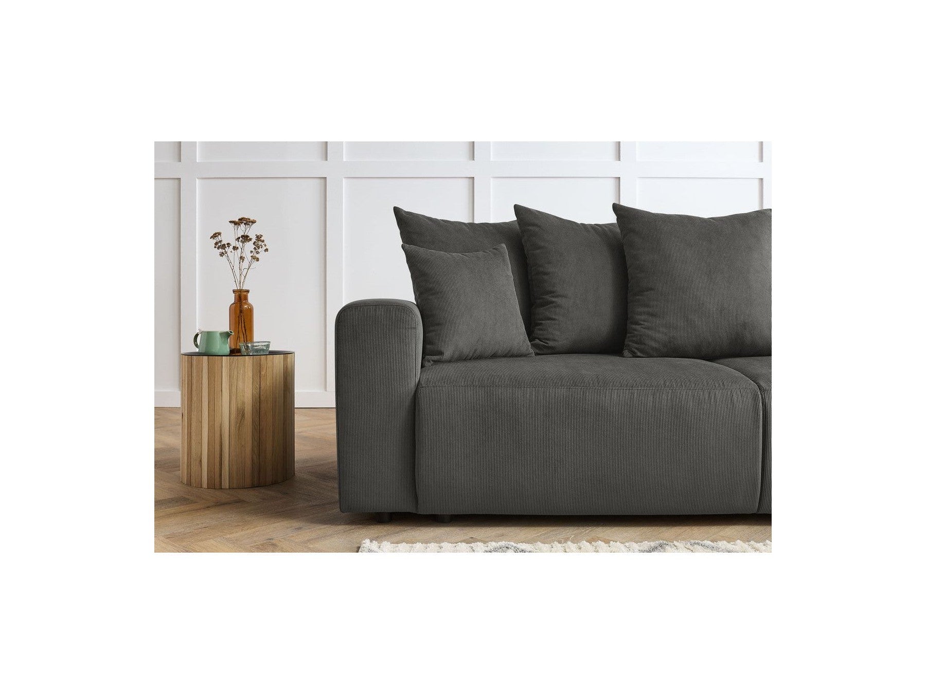 Envy - Fixed Straight 3-Seater Sofa - Corduroy