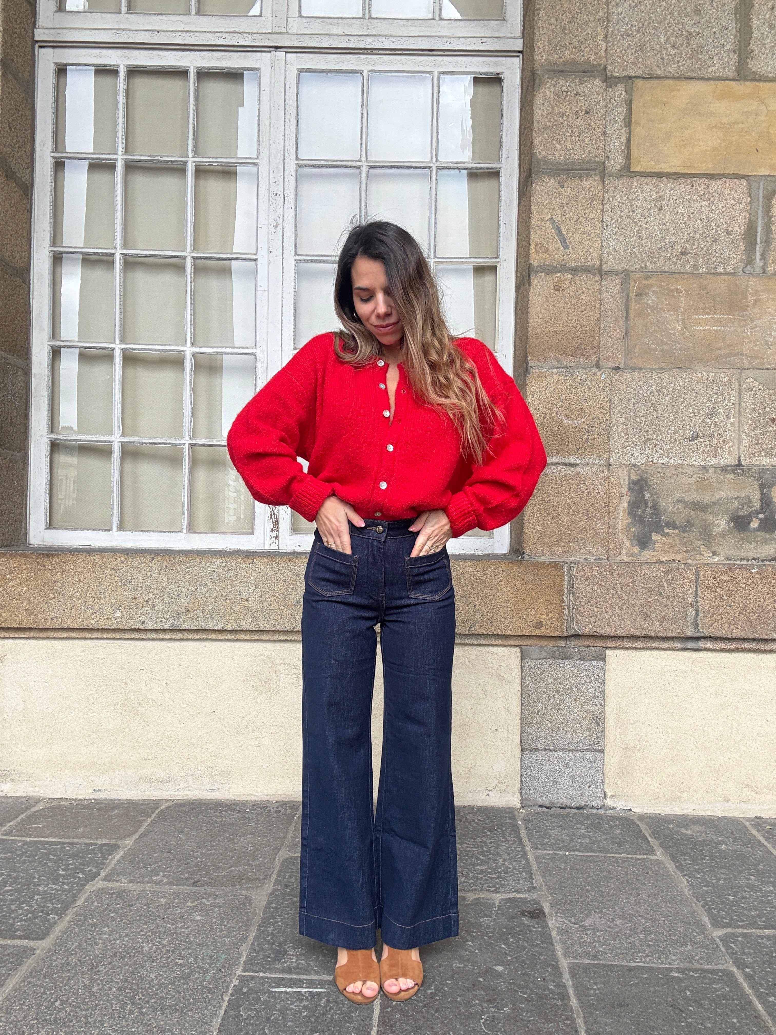 Cardigan Charlie Rouge