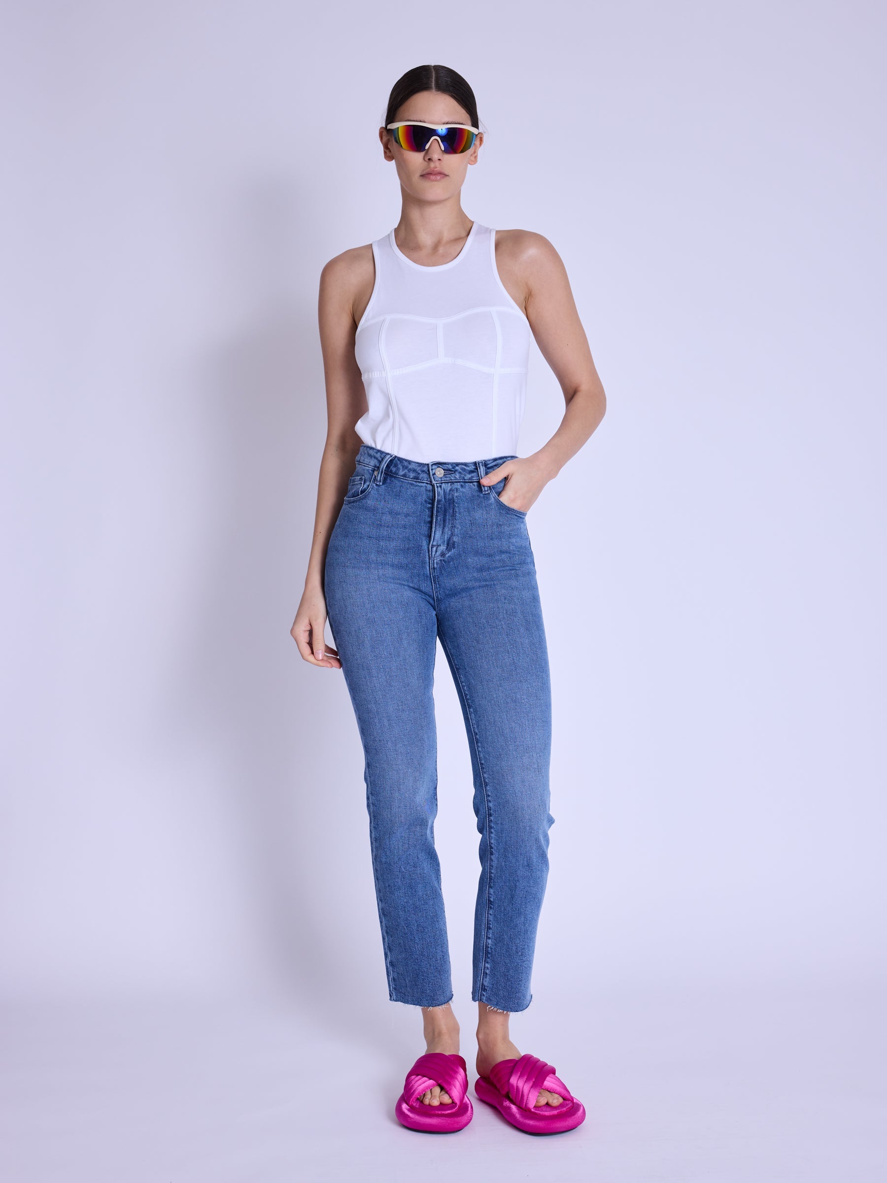 Berenice - Slim Jean - Medium-Blue-Denim