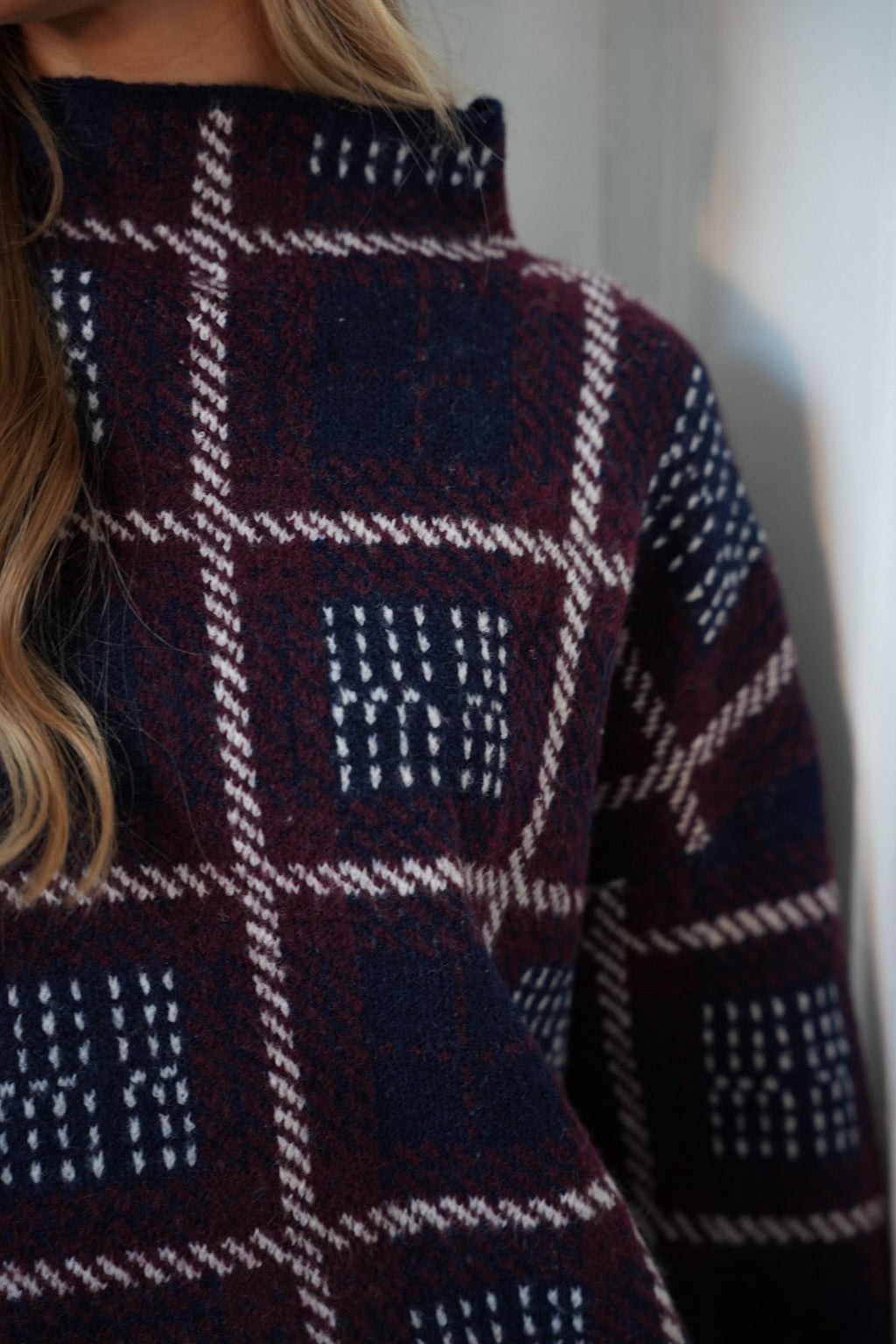 Pull À Carreaux Nala - Marine