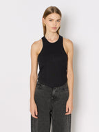 Debardeur Col Rd Corset - Black