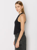 Debardeur Col Rd Corset - Black