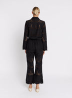 Berenice - Pantalon Broderie Anglaise - Black