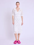 Berenice - Robe Longue Macrame - Off-White