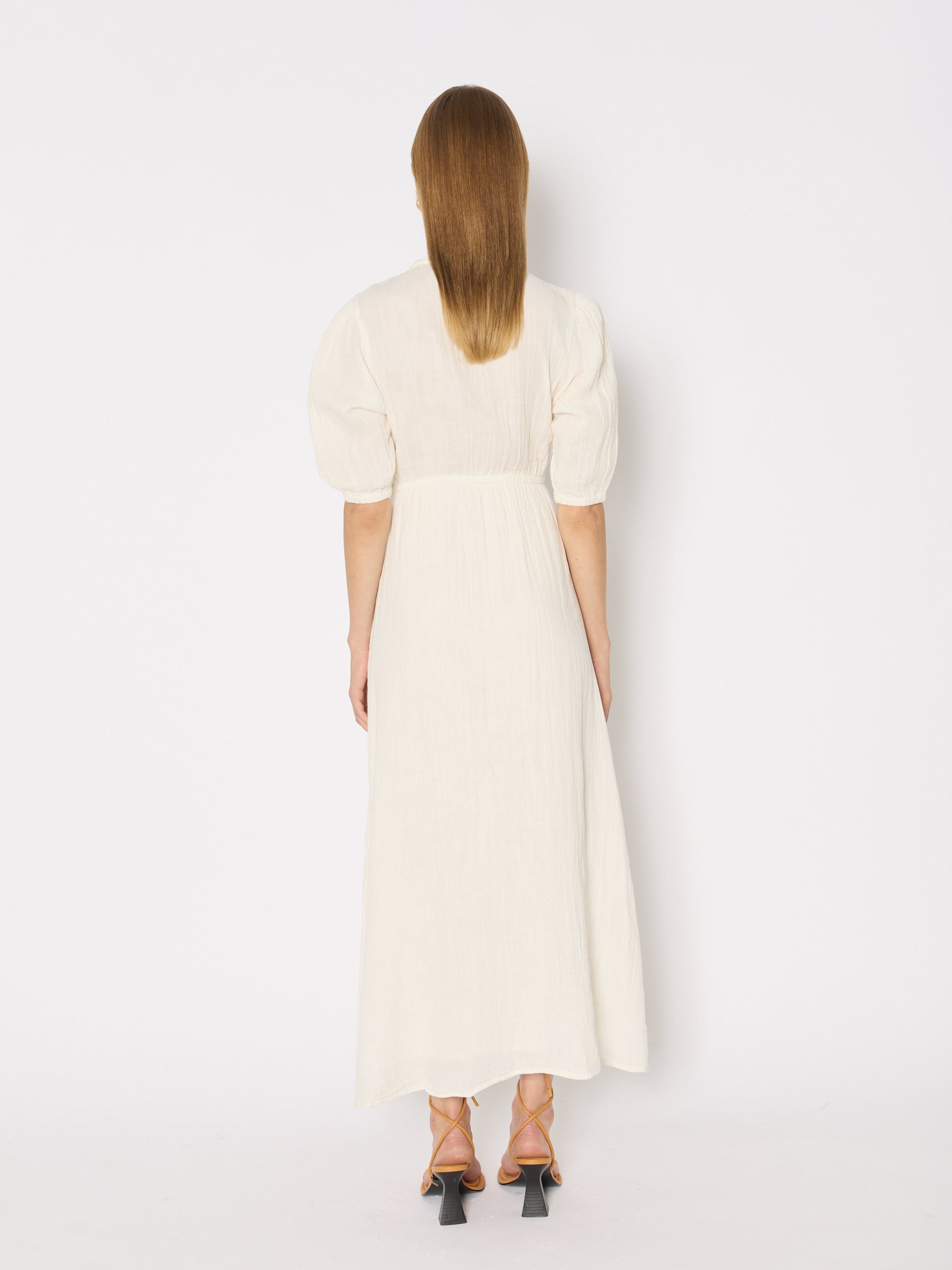 Berenice - Long Dress With Braids - Off-White