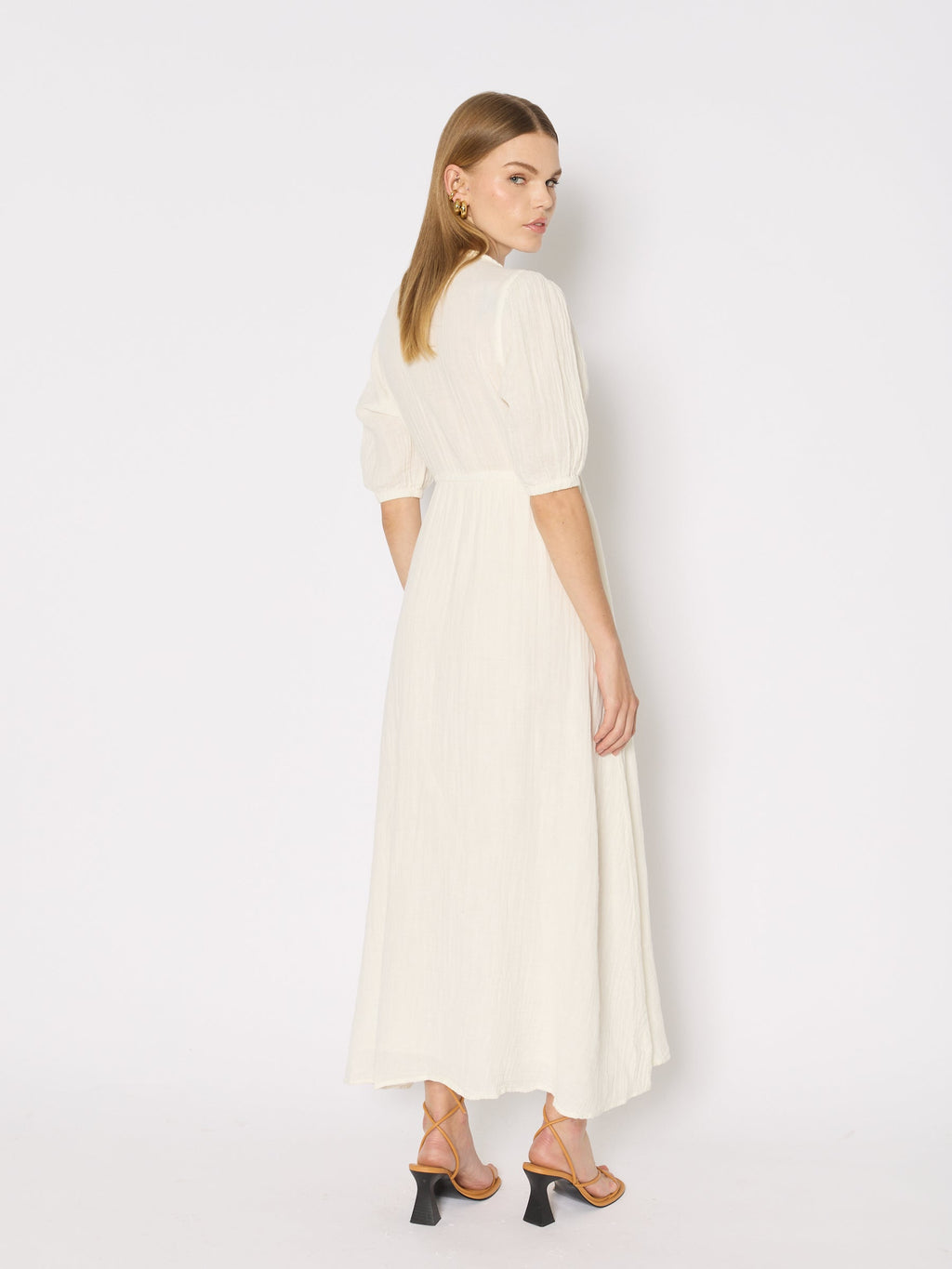 Berenice - Long Dress With Braids - Off-White