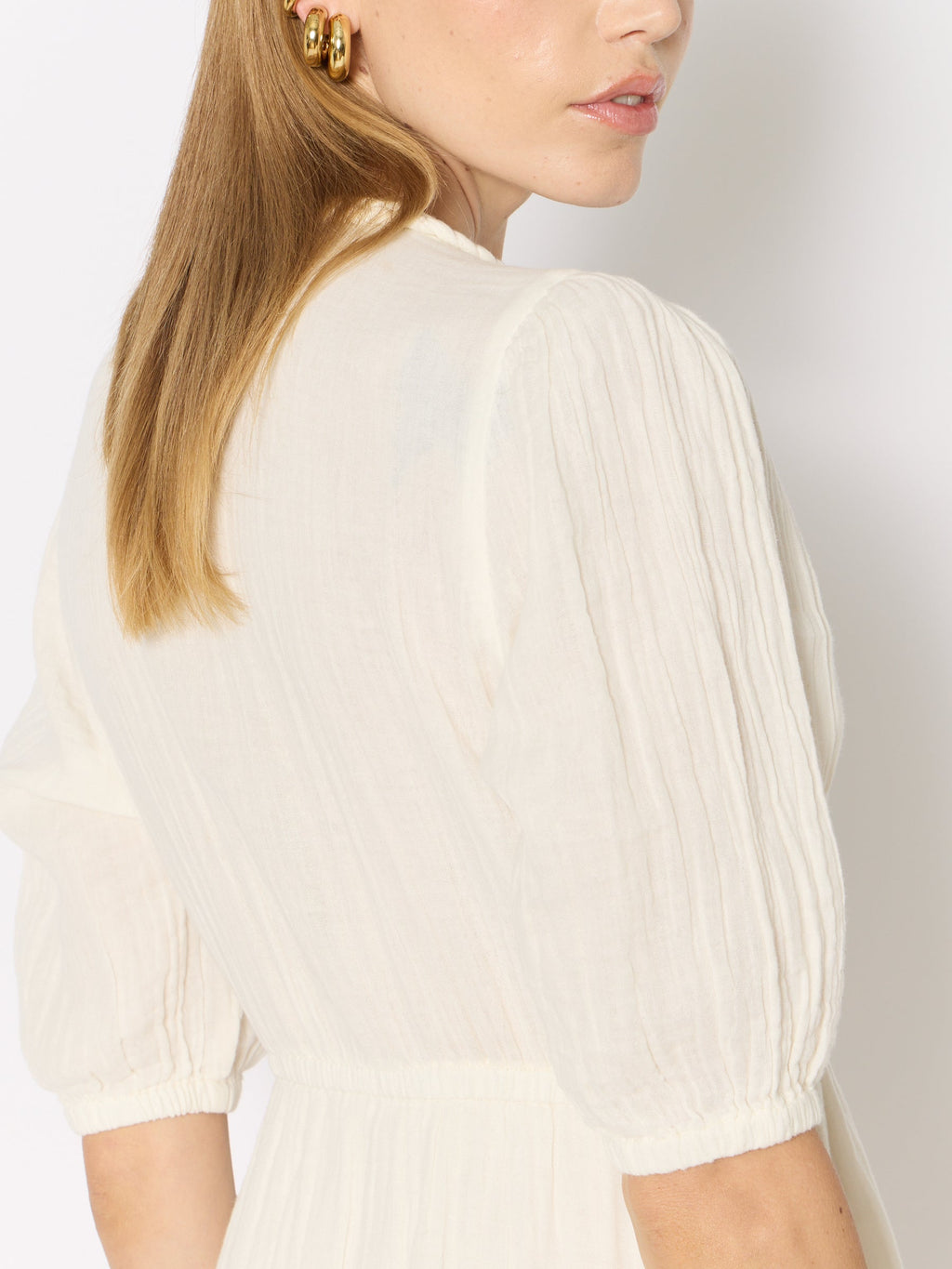 Berenice - Long Dress With Braids - Off-White