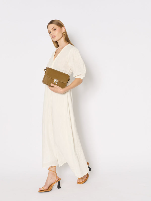 Berenice - Robe Longue Avec Tresses - Off-White